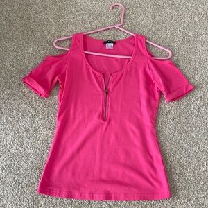 Venus pink cold shoulder top